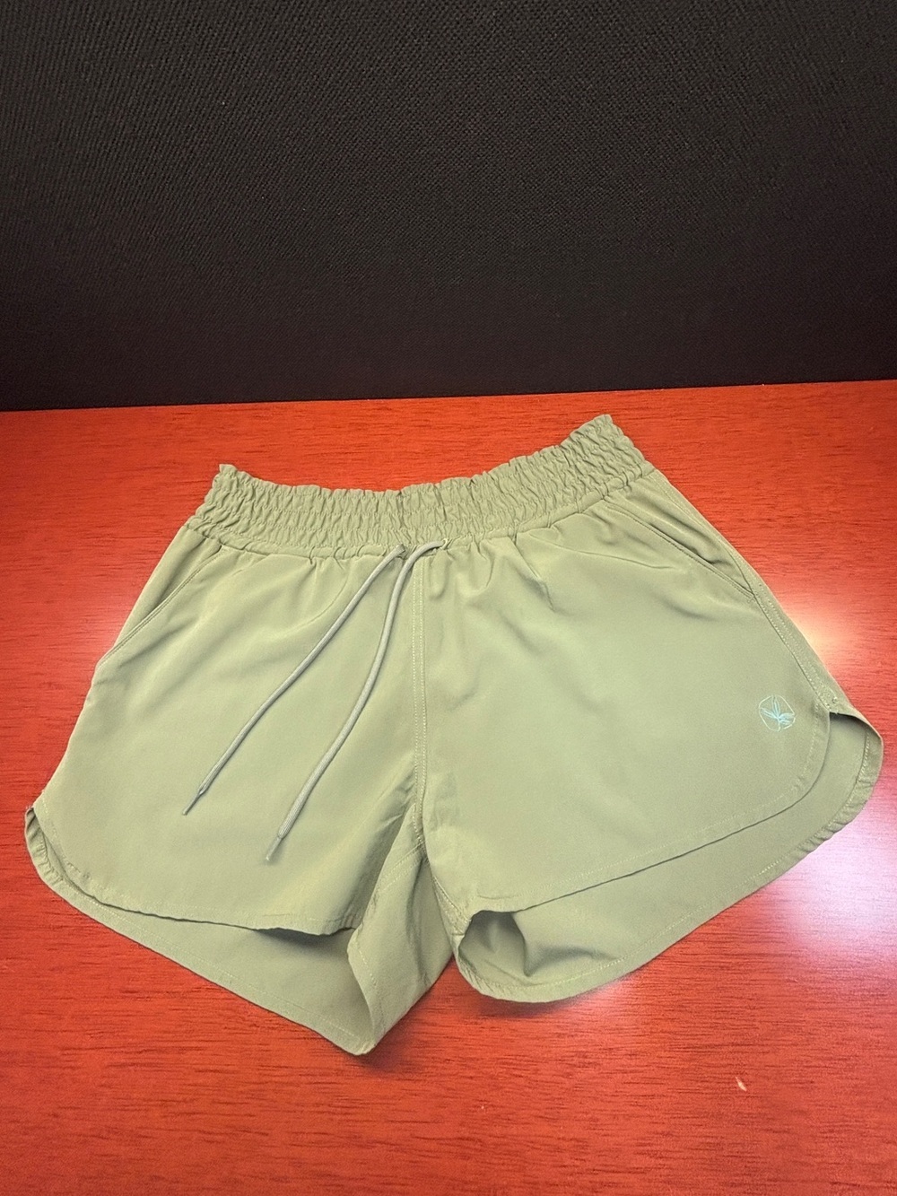 Carve Designs Women's Med Drawstring Three Pocket Shorts in Olive Green